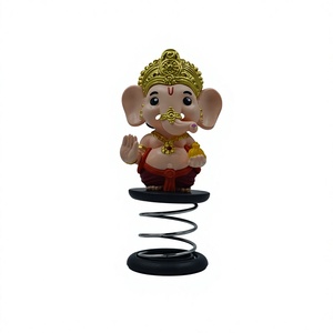 Estatua de Plástico de Shree Ganesh Skin Fun Spring para Decoración de Escritorio en Casa u Oficina, Regalo de Primera Calidad - Product Image 1