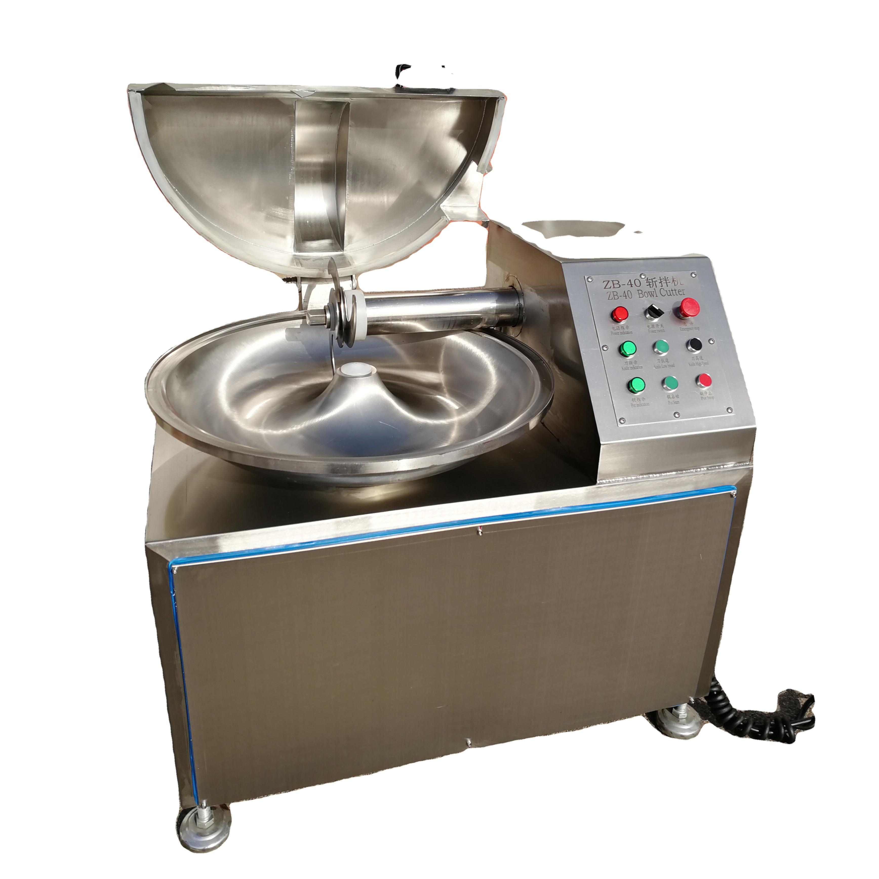 ZB-40 коммерческих 40L Нержавеющая сталь измельчения мяса мясорубки нарезания кожуры машинной обработки Мясорубка с чашей