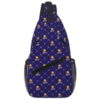 Mochila de pecho de poliéster con patrón de diamantes Sigma Gamma Rho personalizada, mochila deportiva de viaje, mochila de día duradera, precio de fábrica, bandolera de hermandad