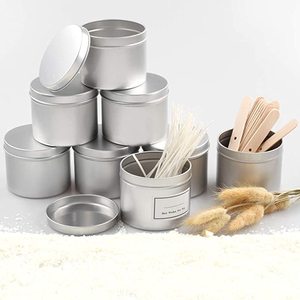 Hộp Nến Sáp Vẽ Liền Mạch Bằng Kim Loại Tròn Tùy Chỉnh Giá Nhà Máy Bán Buôn Có Nắp Hộp Thiếc 8Oz - Product Image 2
