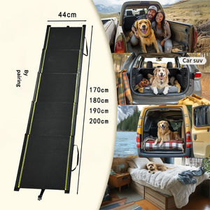 <span class=keywords><strong>Outdoor</strong></span> Auto Teleskop-Hunderampe Leiter Metall Faltbare Haustier Ein- und Ausstiegs-Hilfe - Product Image 3