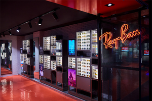 Gafas de Sol de madera Exhibición Diseño de escaparate Gafas de sol ópticas Tienda Exhibición Muebles Decoración interior personalizada Raybans - Product Image 2