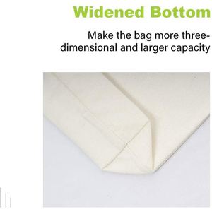 Wholesale Custom Eco-Friendly <b>Reusable</b> Cotton Canvas Grocery Tote <b>Bag</b> Foldable with Metal Buckle for Convenient Shopping - Product Image 2