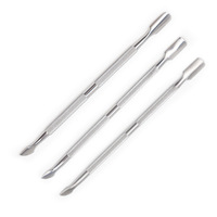 Coupe-cuticules double face en acier inoxydable, nettoyeur et dissolvant de vernis à ongles, ensemble réutilisable pour manucure et pédicure