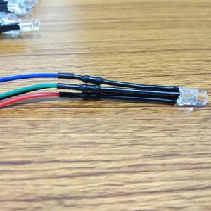 24V pré-câblé RGB LED support 5mm rouge/vert/bleu diodes émettrices eau claire décoration éclairage avec câble 4 broches pour voiture de bricolage - Product Image 5