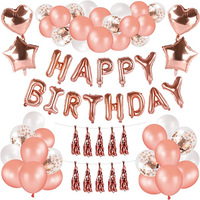 Ballons en aluminium de 16 pouces pour décoration de fête, bannière en feuille, ballons suspendus, lettres en feuille pour joyeux anniversaire