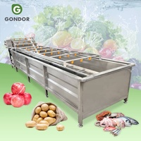 Automatische Industrie Commerciële Fruit Groente Apple Wasmachine Aardbei Schone Machine En Productielijn Voor Verkoop