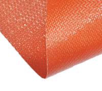 Tissu enduit de silicone de fibre de verre d'isolation thermique d'armure toile noire ignifuge