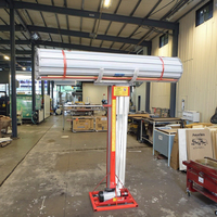 Équipement de levage vertical portable certifié CE 220 V, capacité 200 kg, hauteur de levage 1,3-6,2 m (12 pieds), pour le montage de volets roulants