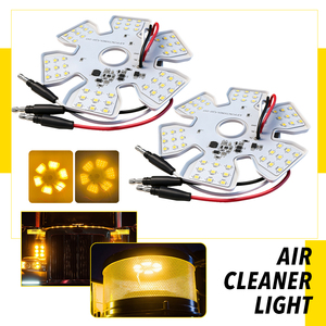 Interior Amber Air Breather <b>Light</b> 4.8 INCH Decorative Air Cleaner <b>Lamp</b> for Peterbilt Kenworth Freightliner Trucks Trailers RV - Product Image 2
