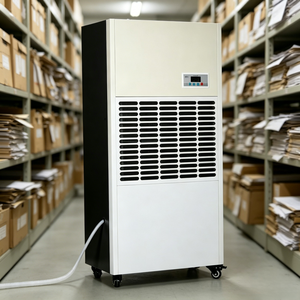Deshumidificador Industrial Tipo Gabinete 280L/D, Secador de Aire Comercial de Pie con Sistema de Control de Humedad y Panel Digital - Product Image 1