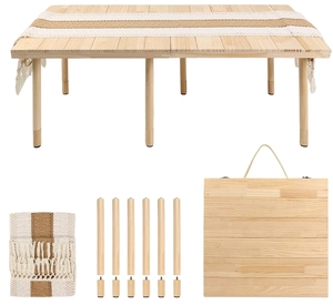 <span class=keywords><strong>Mesa</strong></span> Plegable de <span class=keywords><strong>Madera</strong></span> Sólida Estilo Europeo Americano Moderno STG, Muebles Plegables Portátiles para Exteriores, Playa y <span class=keywords><strong>Picnic</strong></span> con Mantel - Product Image 1