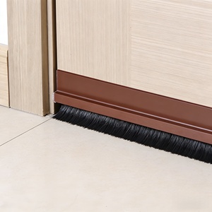 Joint d'étanchéité en aluminium pour bas de porte, brosse de porte de garage robuste, bande d'étanchéité pour bloquer la poussière, les cheveux et les insectes - Product Image 5