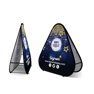 Al Aire Libre de impresión personalizada Vertical Pop Out Sideline a <span class=keywords><strong>Frame</strong></span> Banners Triangle Pop Out Banner para publicidad al aire libre - Product Image 3