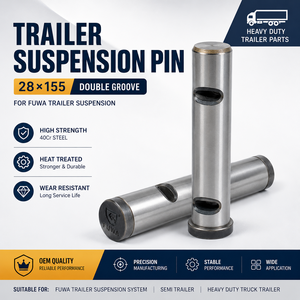 Pasador de Suspensión para Remolque de Servicio Pesado 28x155, Pasador de <span class=keywords><strong>Doble</strong></span> Ranura para Piezas de Suspensión de Semirremolque Fuwa - Product Image 1