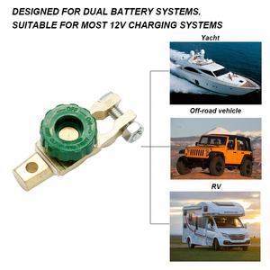 Interruptor de batería Perilla verde Terminal de coche Corte rápido Desconexión Master Kill Shut Interruptor de metal - Product Image 6