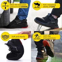 Chaussures de Sécurité GUYISA Anti-Perforation, Antidérapantes, Légères et Respirantes pour Hommes, avec Embout en Acier, pour la Construction