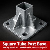 Plaque de base de support en acier structurel lourd sur mesure, soudée, avec gusset, plaque de fixation en L à souder, revêtement noir en poudre, galvanisée, OEM
