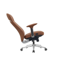 Chaise de bureau ergonomique moderne pour PDG, design exécutif en cuir silicone, avec options de ventilation du siège et fonctions de massage lombaire