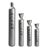 Cilindro de CO2 Plateado Personalizado de 8L con Asa, Botella Industrial sin Costuras de 15MPa