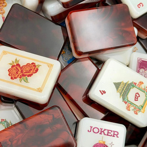 Juego de Mahjong de Acrílico Grabado con Diseño de Fuego Rojo, Lujoso y Moderno, Novedad 2026, en Oferta, Regalo para Casino y Juegos de Azar - Product Image 2