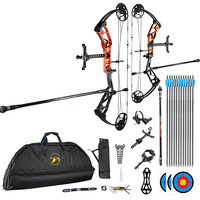 Paket Busur dan Anak Panah Topoint Archery T1 Target Compound untuk Busur Panahan Kompetisi, Busur Berburu dengan Riser CNC Milling, OEM/ODM