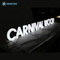 Letrero de Canal de Acrílico LED 3D Personalizado a Prueba de Agua, Letras de Logotipo Iluminadas Completamente, para Señalización Comercial en Exteriores