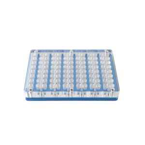 Rak Lab magnetik untuk tabung PCR, dudukan pelat PCR 96Well PCR, cocok dengan pelat Non-Skirted tepi Semi Magnet kuat - Product Image 1