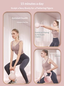 Kettlebell in PVC Morbido per Uso Domestico, Allenamento Squat per Donne, Manubrio da 6kg per Allenamento di Forza, <span class=keywords><strong>Fitness</strong></span>, Modellamento Glutei e Sollevamento Fianchi - Product Image 4