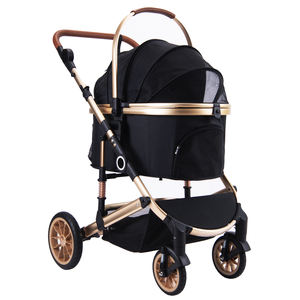 Poussette pour animaux de compagnie pliable en aluminium noir, la <span class=keywords><strong>moins</strong></span> chère <span class=keywords><strong>du</strong></span> <span class=keywords><strong>marché</strong></span> européen, poussette pour chien légère - Product Image 1