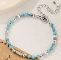 2025 bijoux de mode unisexe en acier inoxydable croix accessoire Labradorite oeil de tigre pierre naturelle perles carrées Bracelet pour hommes