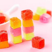 Gummy supplementen: knapperige amber gummies met een knapperige buitenkant en een zachte binnenkant, fruit smaak, OEM ODM op maat gemaakte functionele gummies