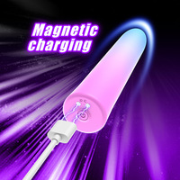 Vibrateur baguette de 7 pouces avec aspiration magnétique, design dégradé de couleur, étanche IPX5, bruit de 50 dB, jouet pour adultes pour femmes