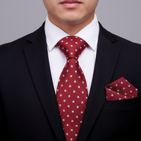 Cravate en polyester personnalisable pour homme, design jacquard, logo personnalisé, respirante et durable, emballée dans un coffret cadeau