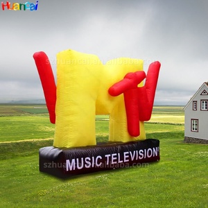 Gigante inflable <span class=keywords><strong>3D</strong></span> letras colorido inflable pared alta calidad movimiento logotipo personalizado inflable con luz OEM para fiesta escenario - Product Image 3