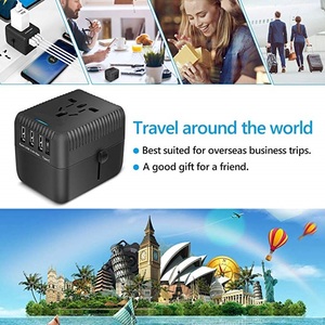 2024 Black Travel Adapter Hot Selling USB C-Typ mit 3-Port-Konvertierungsstecker für UK US Euro AU Andere Steckdosen - Product Image 4