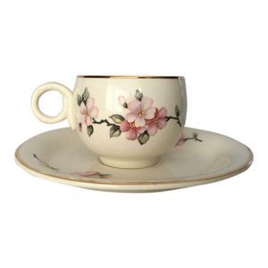 Tasses à thé et à café en porcelaine de luxe avec soucoupes et plateau, motif <span class=keywords><strong>rose</strong></span>, pour la rentrée scolaire - Product Image 1
