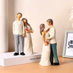 Resina marido y mujer abrazo estatua personalizada boda pareja estatuilla romántico aniversario cumpleaños Navidad amor regalos - Product Image 3