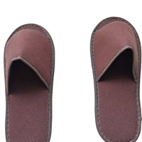 Open Toe Jetable Marron Spa Pas Cher Pantoufle Polyester Airline Pantoufle