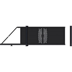 <span class=keywords><strong>Porte</strong></span> coulissante motorisée <span class=keywords><strong>automatique</strong></span> en alliage d'aluminium pour allée de sécurité, cour de <span class=keywords><strong>ferme</strong></span>, villa - Product Image 1