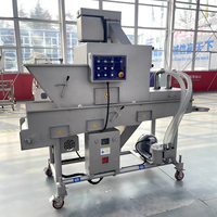Machine automatique de panure pour poissons/crevettes/coquilles Saint-Jacques, ligne de production de tempura de crevettes SXJ400-V à vendre