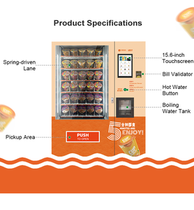 EXW Price Рамен приготовленная чашка лапши торговый автомат Slef-services предварительно приготовленная пищевая машина с системой оплаты - Product Image 5