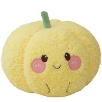 Coussin en peluche citrouille coloré jaune, rouge, vert, mignon, souriant, pour jeunes, cadeau pour enfants, décoration de chambre d'enfant, jeu