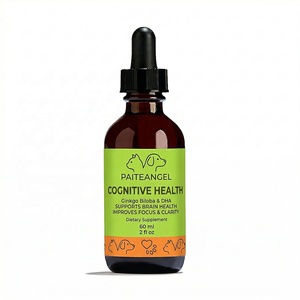 Gouttes liquides OEM pour la santé cognitive des animaux de compagnie, DHA, Ginkgo Biloba, complément alimentaire pour le cerveau des chiens et des chats âgés, concentration et mémoire, 60 ml - Product Image 6