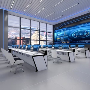 Moderna Console di spedizione in legno <span class=keywords><strong>per</strong></span> il monitoraggio della sala comando centro operazioni di sicurezza multimediale-mobili da ufficio durevoli - Product Image 4