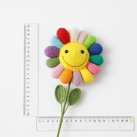 Tige de tournesol amigurumi faite à la main, fleur positive et chaleureuse, cadeau pour la décoration de la maison et de la table