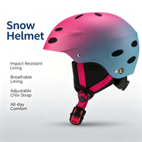 Casque de ski pour enfants et adolescents taille M, matériau ABS EPS, anti-impact, pour les sports d'hiver sur neige, fabriqué dans le Guangdong