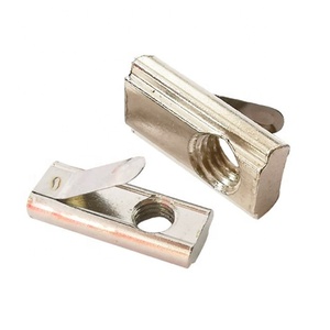 Gubo 4040 GB Dado a T in Acciaio al Carbonio Nichelato Standard M4-M8 con Molla per l'Industria Automobilistica - Product Image 5