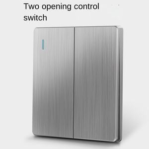 Interruptores de panel de metal de nuevo diseño interruptor de pared de luz eléctrica y enchufe doméstico - Product Image 5