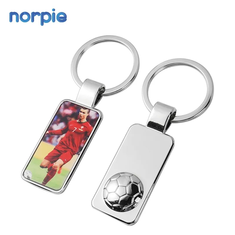 Cheap personalized keychains DIY Sublimation Blank Football keychain Custom Metal Keychain